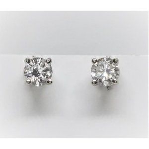 Genuine Diamond Stud Earrings (.50ctw)